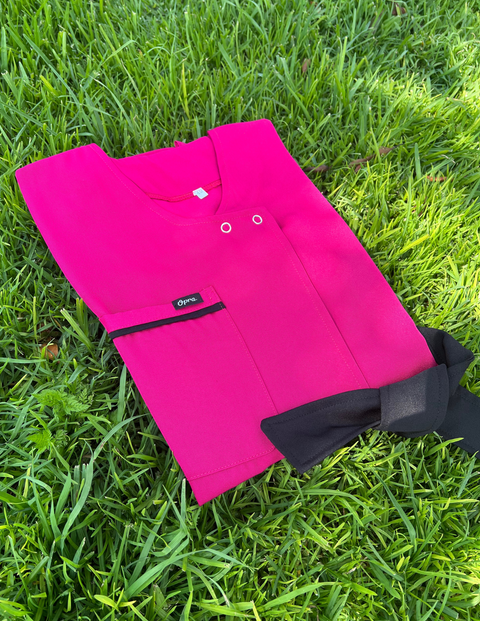 Pyjama De Bloc Porte Feuille Rose indien Foncé & Noir