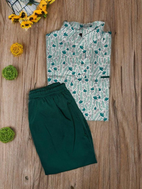 Pyjama De Bloc Motif vert officier