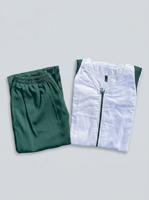 Sensla&Triangle Blanc&Vert-Foncé